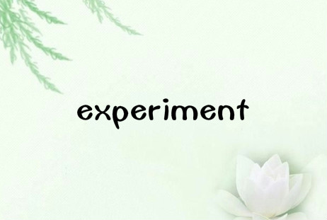 experiment是什么意思 experiment是什么